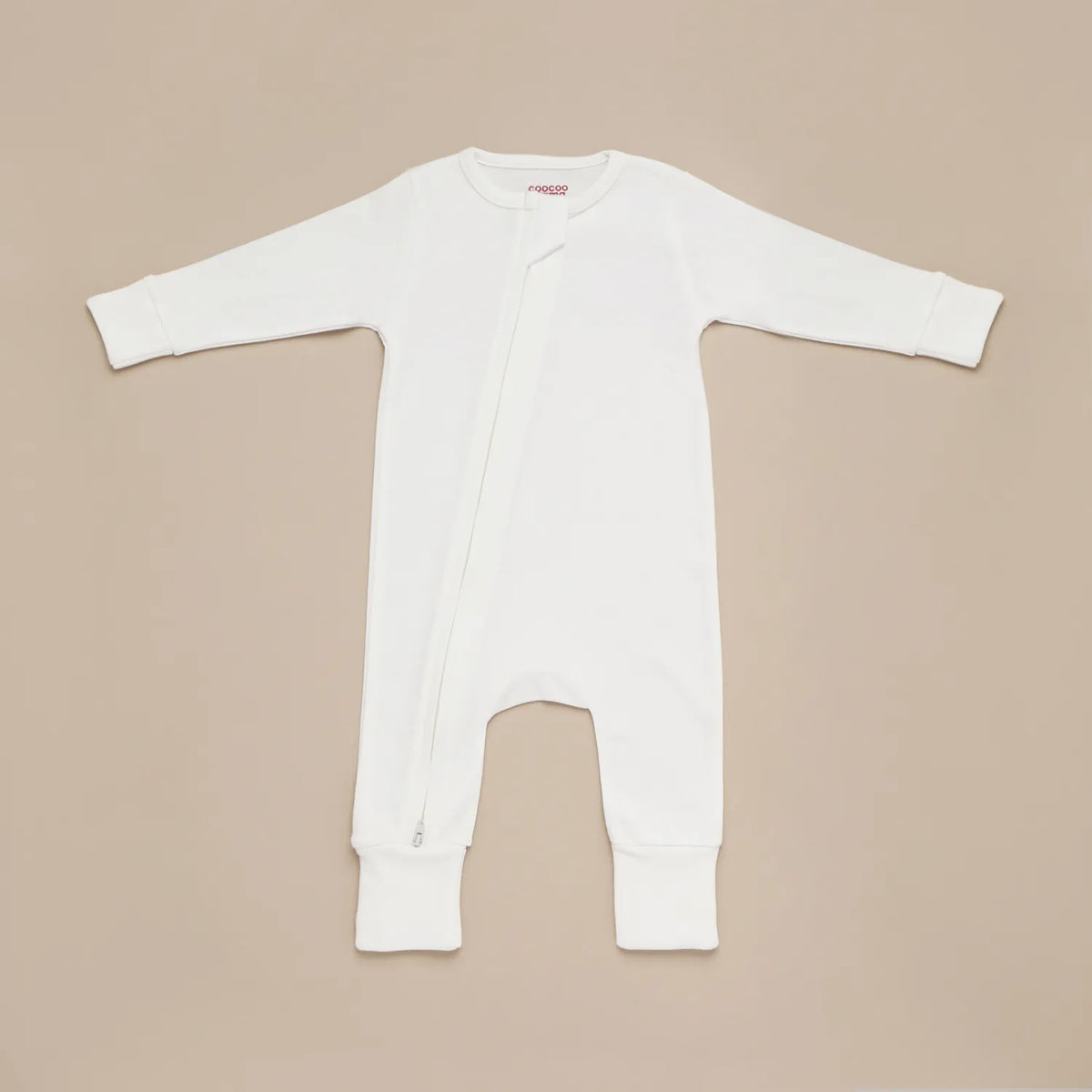 Zip Up Onesie Cool White